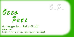 otto peti business card